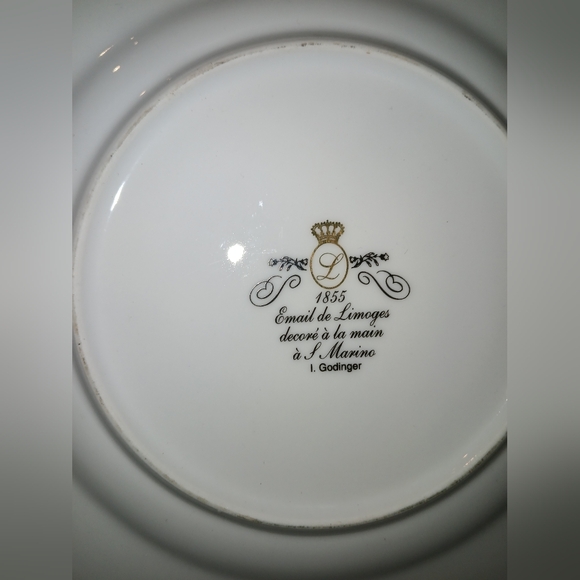 Email de Limoges 1855 I. Godinger Plate Zebra - Picture 9 of 9